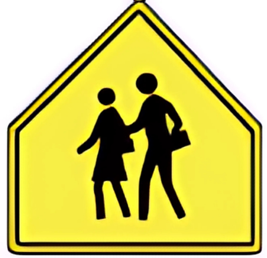 School zone ahead.