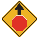 Stop Sign Ahead.