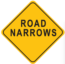 Road Narrows.